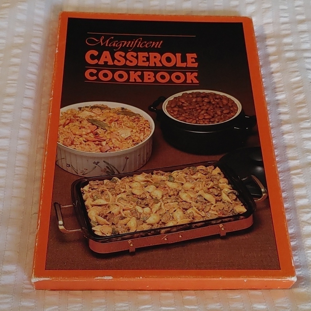 Vintage Magnificent Casserole Cookbook with Original Box